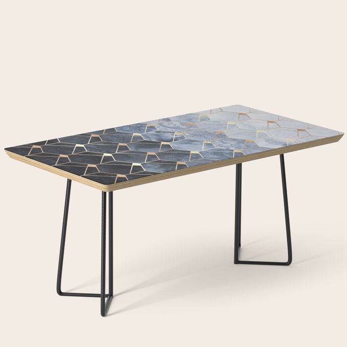 Blue Hexagons And Diamonds Coffee Table Gallery Image 1