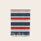 Red and Navy Blue Horizontal Stripes Wall Hanging Gallery Image 1