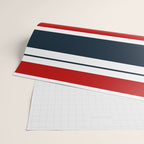 Red and Navy Blue Horizontal Stripes Wrapping Paper Gallery Image 2