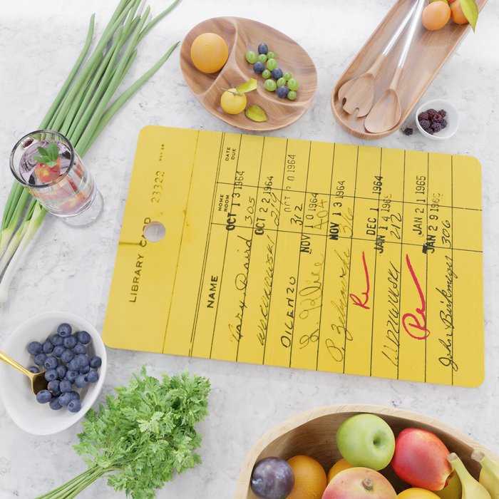Library Card 23322 Yellow Cutting Board Gallery Image 2