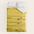 Library Card 23322 Yellow Duvet Cover Gallery Image 6