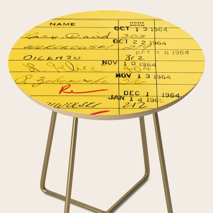Library Card 23322 Yellow Side Table Gallery Image 2