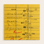 Library Card 23322 Yellow Wood Wall Art Gallery Image 1