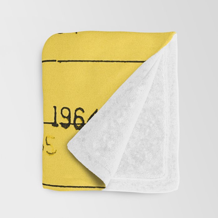 Library Card 23322 Yellow Throw Blanket Gallery Image 3