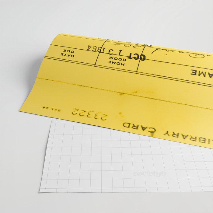 Library Card 23322 Yellow Wrapping Paper Gallery Image 2