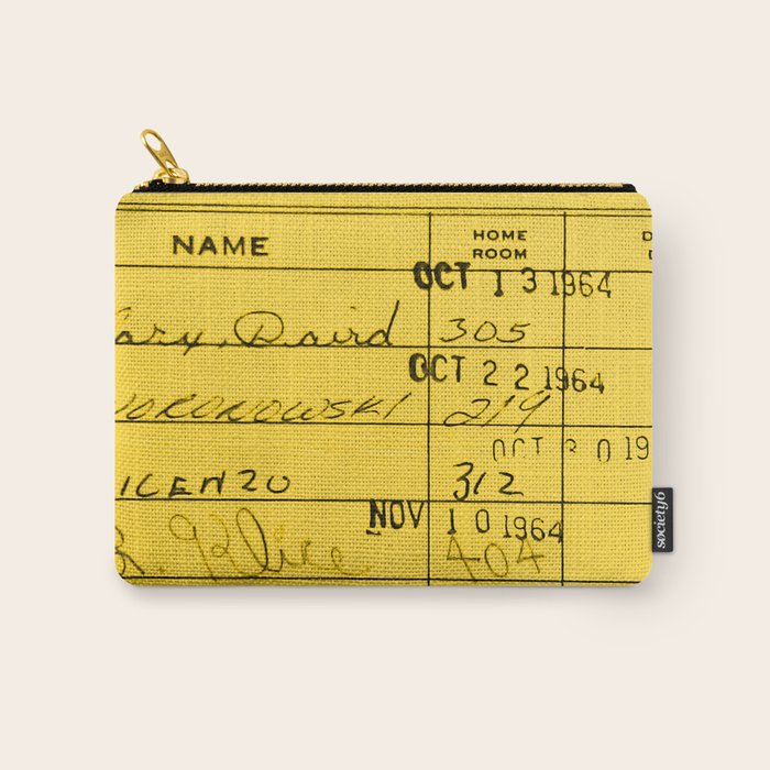 Library Card 23322 Yellow Carry All Pouch Gallery Image 1