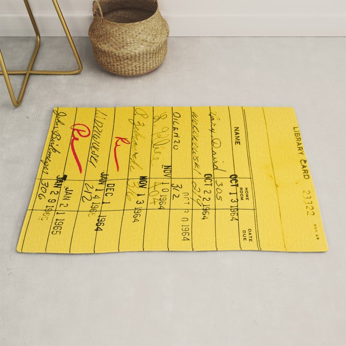 Library Card 23322 Yellow Rug Gallery Image 1