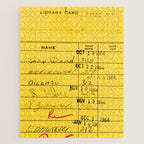 Library Card 23322 Yellow Jigsaw Puzzle Gallery Image 1