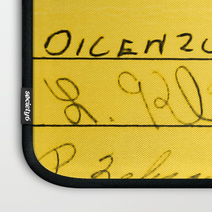Library Card 23322 Yellow Laptop Sleeve Gallery Image 3