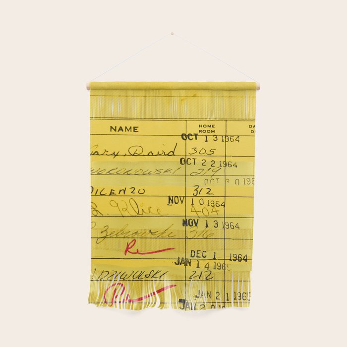 Library Card 23322 Yellow Wall Hanging Gallery Image 1