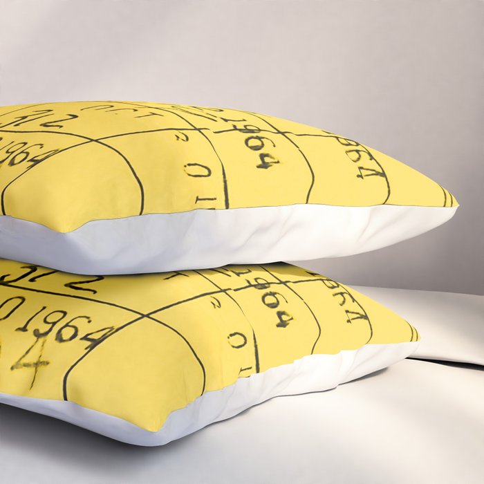 Library Card 23322 Yellow Pillow Sham Gallery Image 3