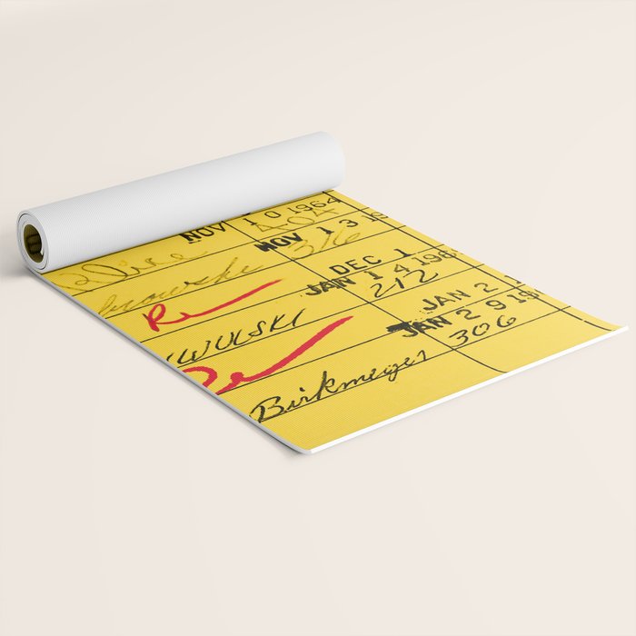 Library Card 23322 Yellow Yoga Mat Gallery Image 2