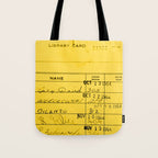 Library Card 23322 Yellow Tote Bag Gallery Image 1
