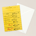 Library Card 23322 Yellow Stationery Card Gallery Image 2