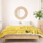 Library Card 23322 Yellow Duvet Cover Gallery Image 3
