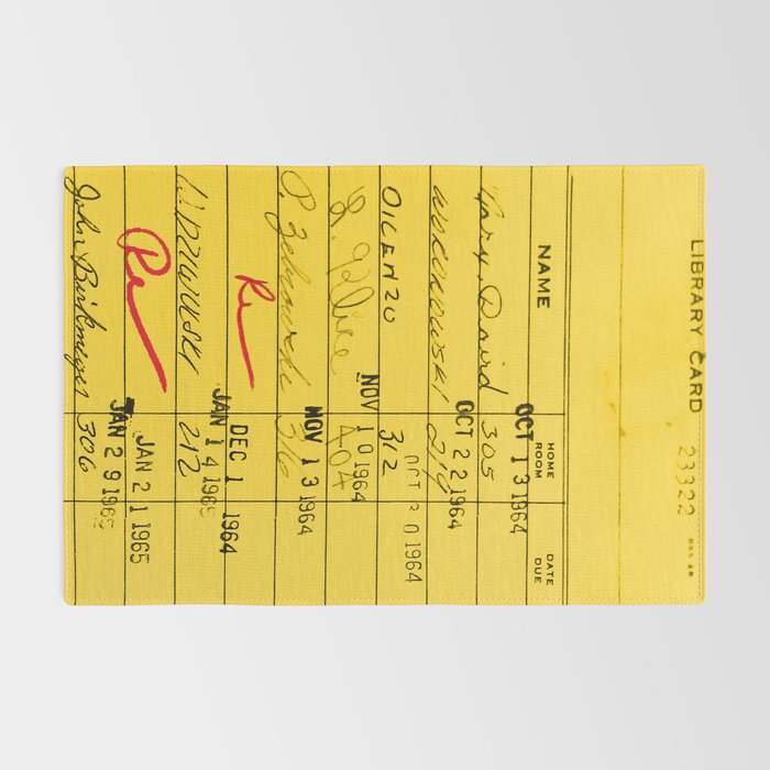 Library Card 23322 Yellow Rug Gallery Image 2