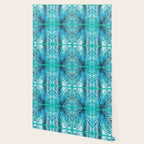 Turquoise Palm Leaves Wallpaper Gallery Image 2