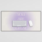 You Are Doing Great Lavender Gradient Desk Mat Gallery Image 1
