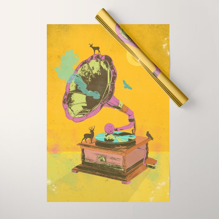 NATURE GRAMOPHONE Wrapping Paper Gallery Image 1