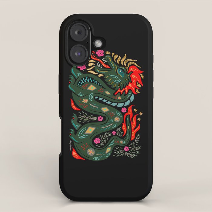 Dragon - Red, Black, Green iPhone Case Gallery Image 1