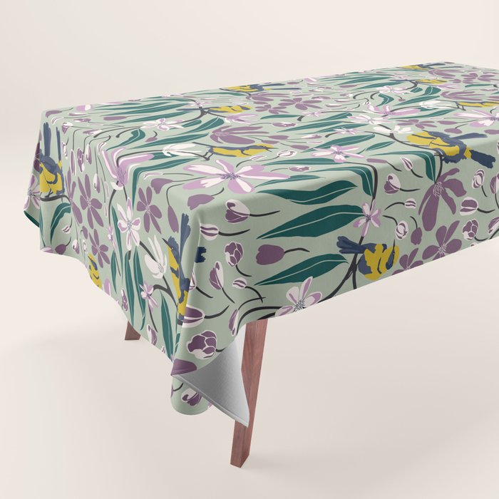 Spring Melody- Wrens Tablecloth Gallery Image 1