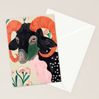 Floral Ram Stationery Card Gallery Image 2