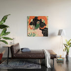 Floral Ram Wood Wall Art Gallery Image 2