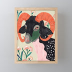 Floral Ram Mini Art Print Gallery Image 1