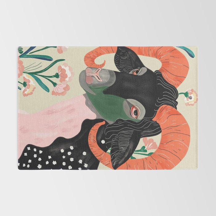 Floral Ram Rug Gallery Image 2