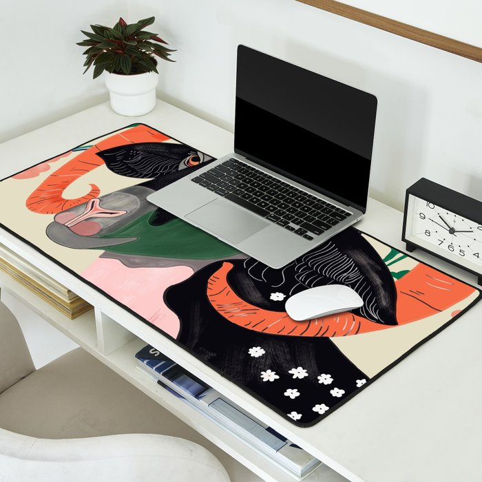 Floral Ram Desk Mat Gallery Image 2
