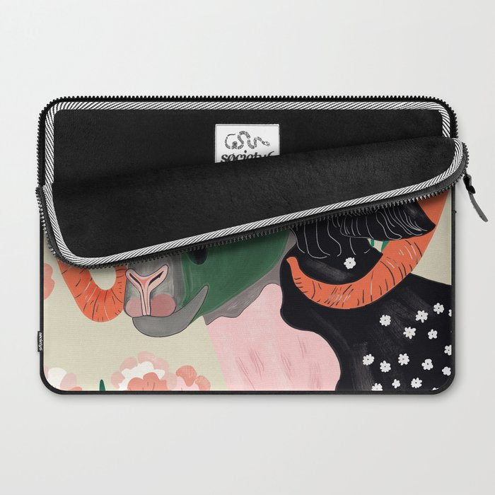 Floral Ram Laptop Sleeve Gallery Image 2