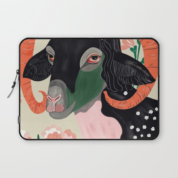 Floral Ram Laptop Sleeve Gallery Image 1