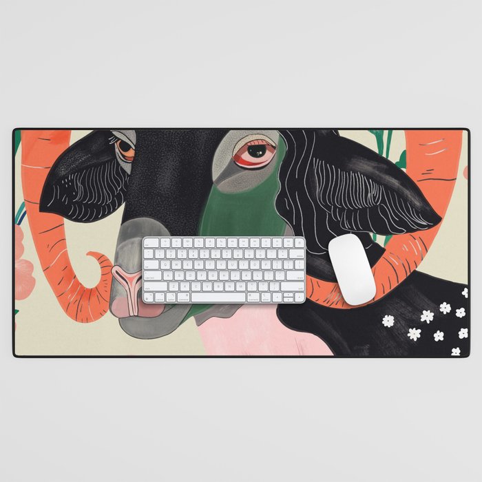 Floral Ram Desk Mat Gallery Image 1