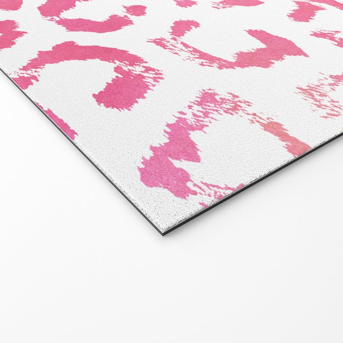 Modern white pink  watercolor animal print Welcome Mat Gallery Image 2