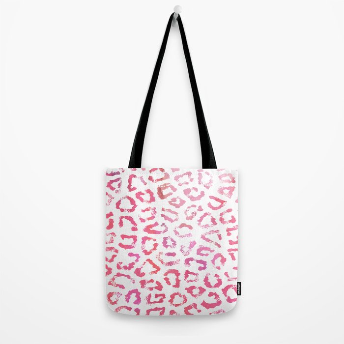Modern white pink  watercolor animal print Tote Bag Gallery Image 2