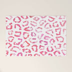 Modern white pink  watercolor animal print Welcome Mat Gallery Image 1