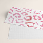 Modern white pink  watercolor animal print Wrapping Paper Gallery Image 2