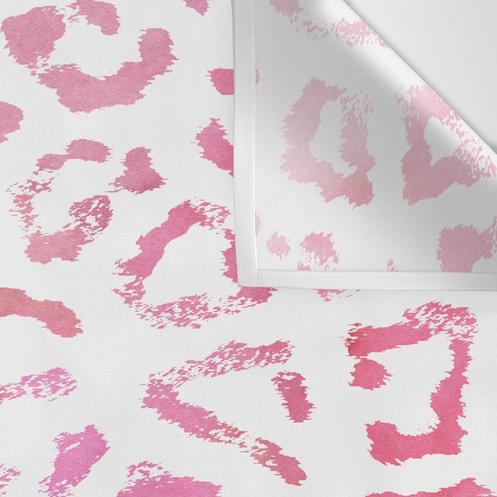 Modern white pink  watercolor animal print Wall Tapestry Gallery Image 3
