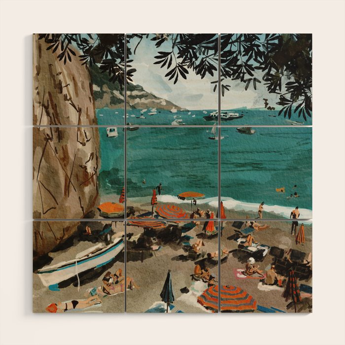 Amalfy coast Wood Wall Art Gallery Image 1