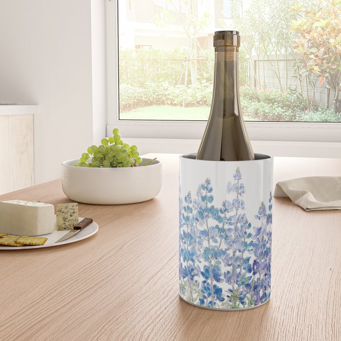 blue and purple lupin flowers horizontal  Wine Chiller Gallery Image 4