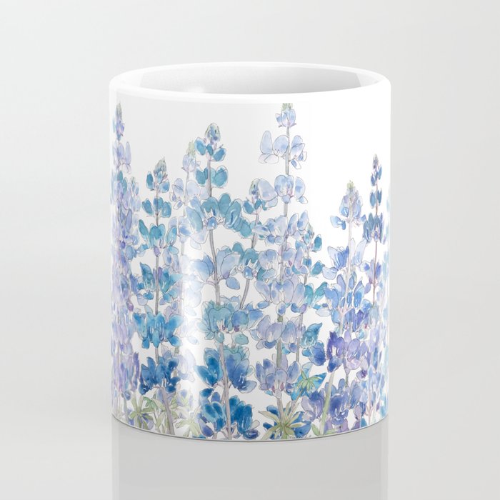 blue and purple lupin flowers horizontal  Coffee Mug Gallery Image 4