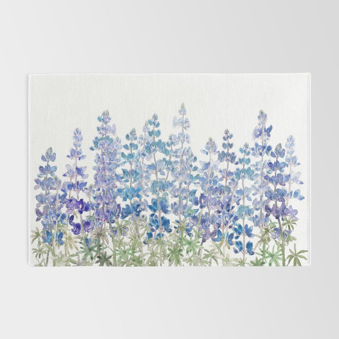 blue and purple lupin flowers horizontal  Rug Gallery Image 2