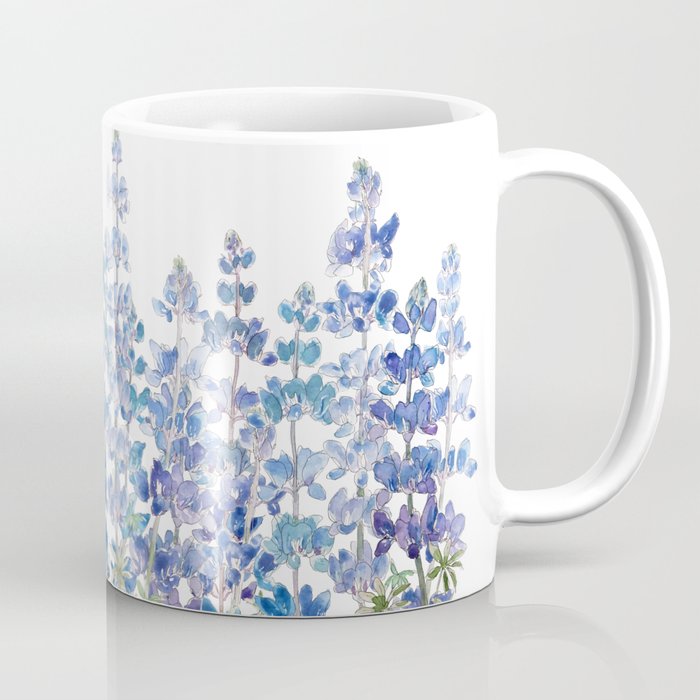 blue and purple lupin flowers horizontal  Coffee Mug Gallery Image 1