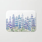 blue and purple lupin flowers horizontal  Bath Mat Gallery Image 1