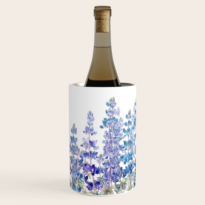 blue and purple lupin flowers horizontal  Wine Chiller Gallery Image 2