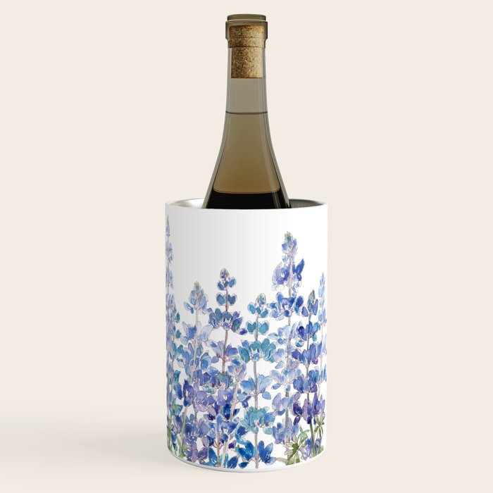 blue and purple lupin flowers horizontal  Wine Chiller Gallery Image 3