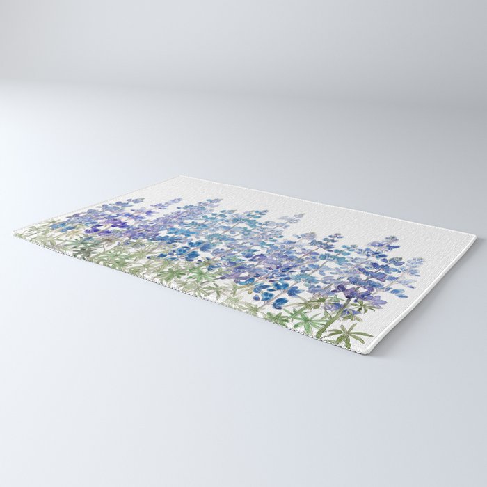 blue and purple lupin flowers horizontal  Rug Gallery Image 3