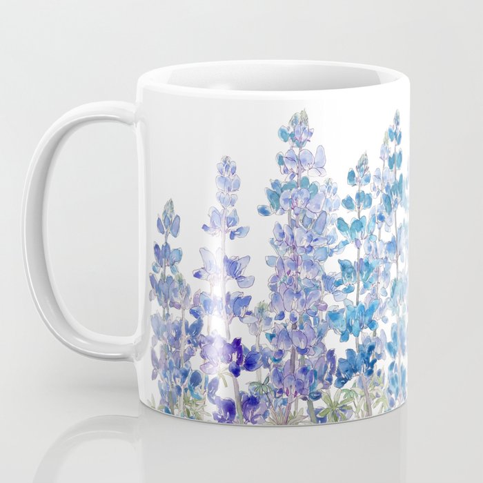 blue and purple lupin flowers horizontal  Coffee Mug Gallery Image 3