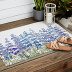 blue and purple lupin flowers horizontal  Outdoor Rug Gallery Image 2