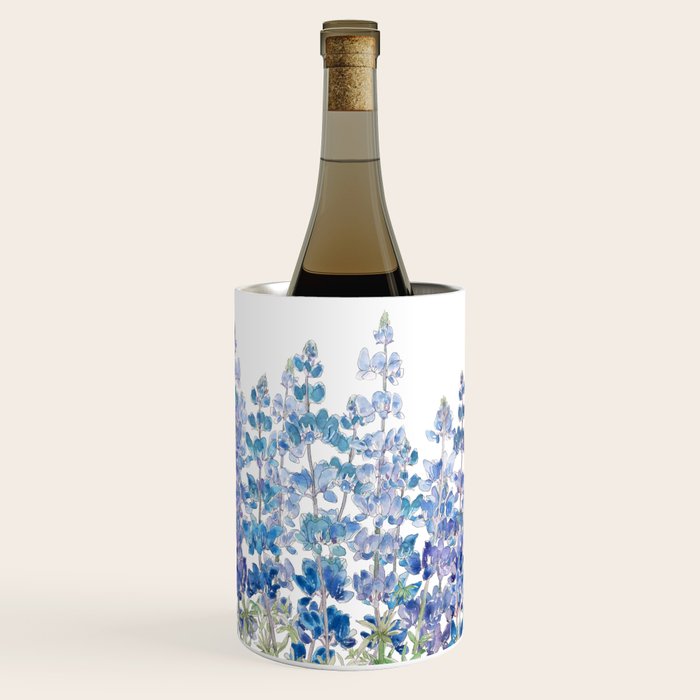 blue and purple lupin flowers horizontal  Wine Chiller Gallery Image 1